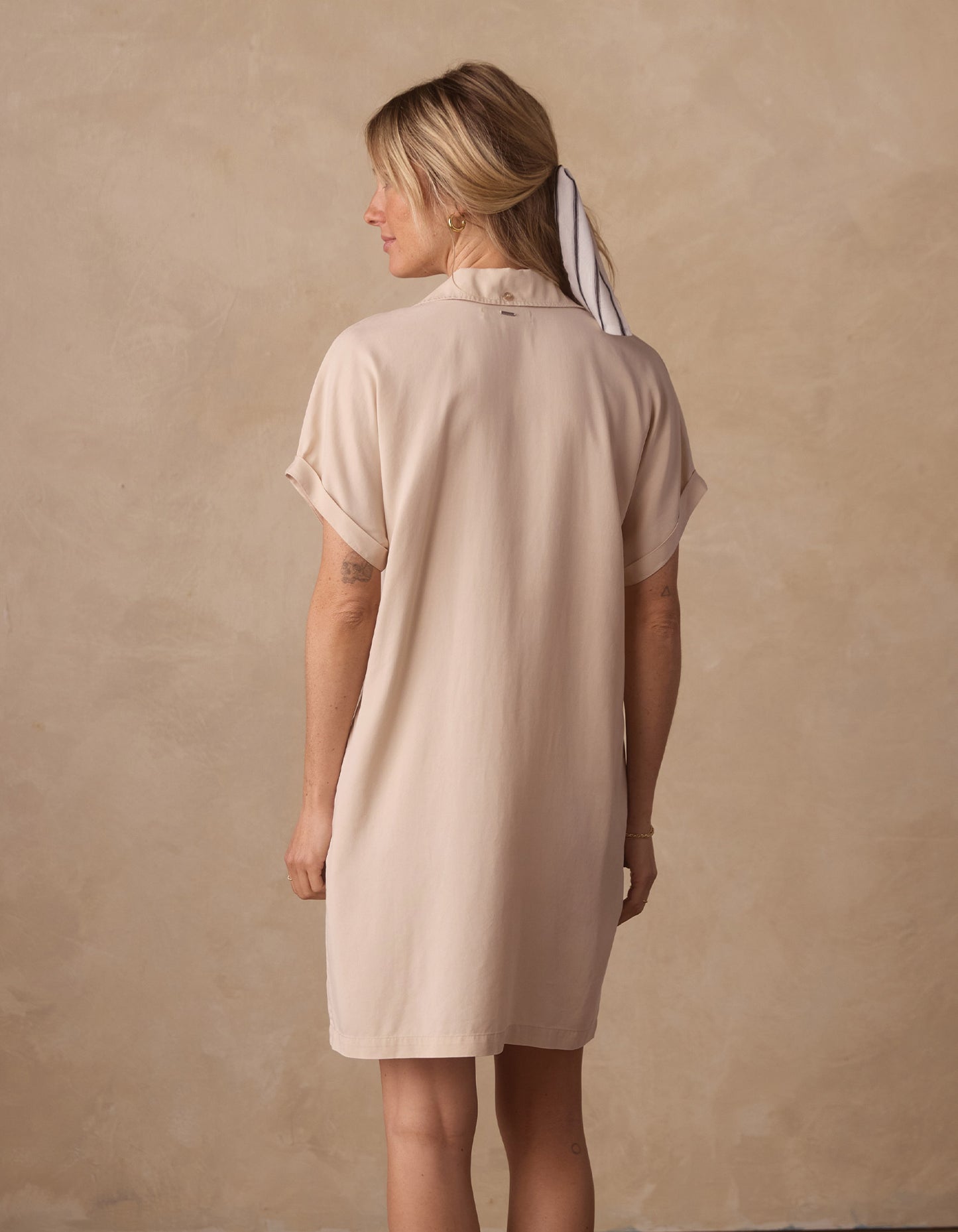 Sueded Costa Mini Dress in Birch