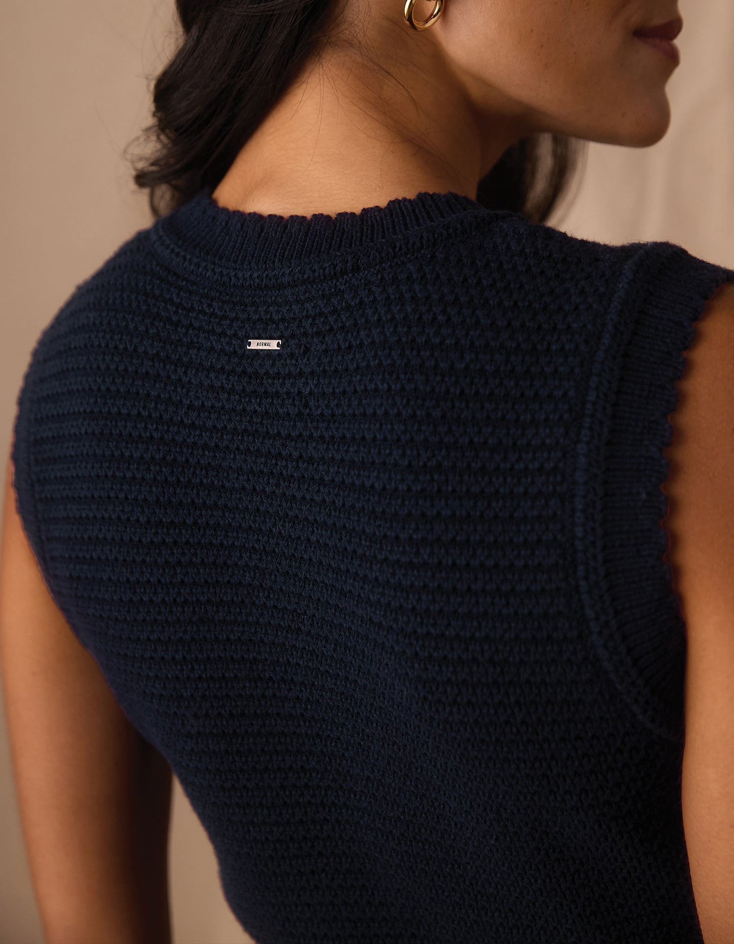 Quinn Knit Mini Dress in Navy