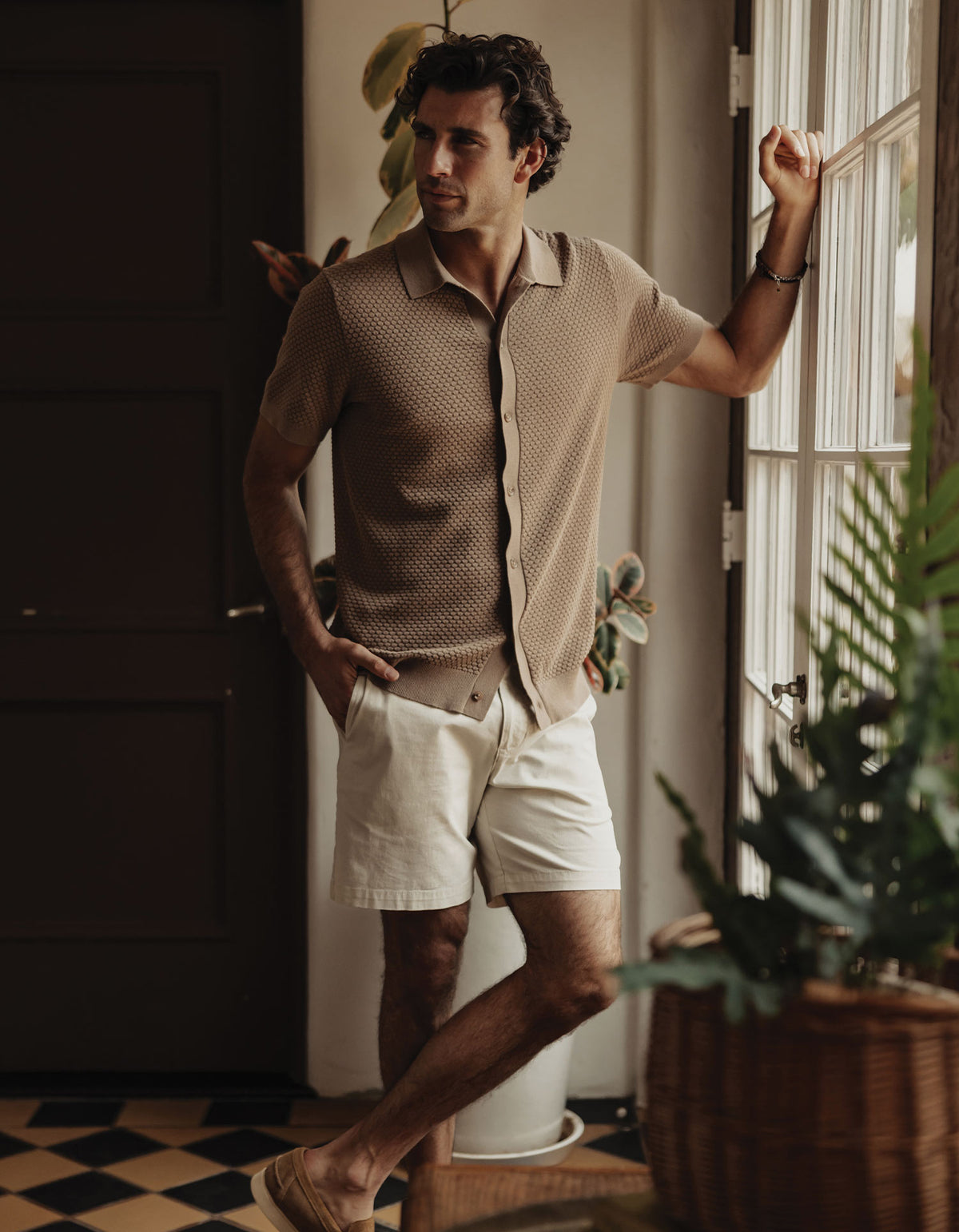 Robles Knit Jacquard Button Up