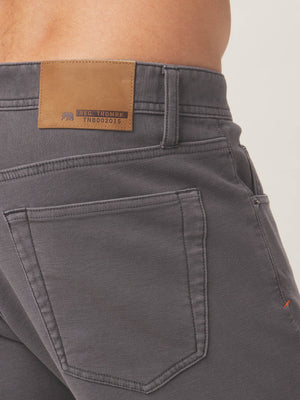 Comfort Terry Pant in Steel On Model Back Pocket Detail
