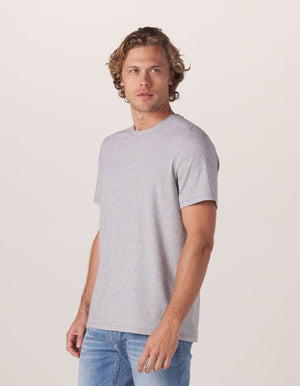 Active Puremeso Crew Neck Tee in Grey On Model from Side