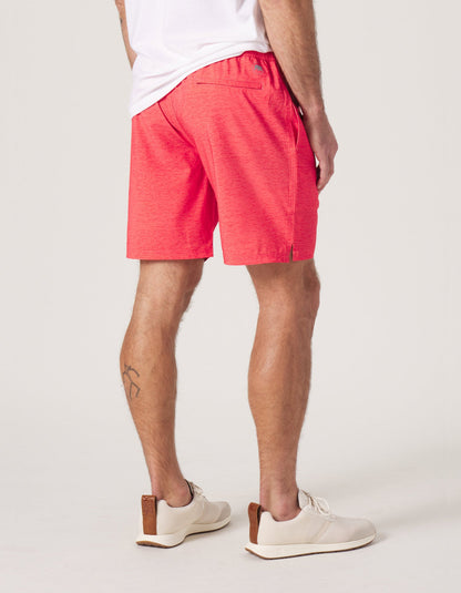 Heathered Hybrid Short in Sunrise