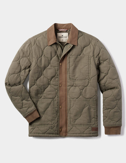 James Canvas Liner Jacket in Moss/Cedar