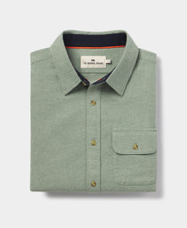 Chamois Button Up Shirt: Juniper