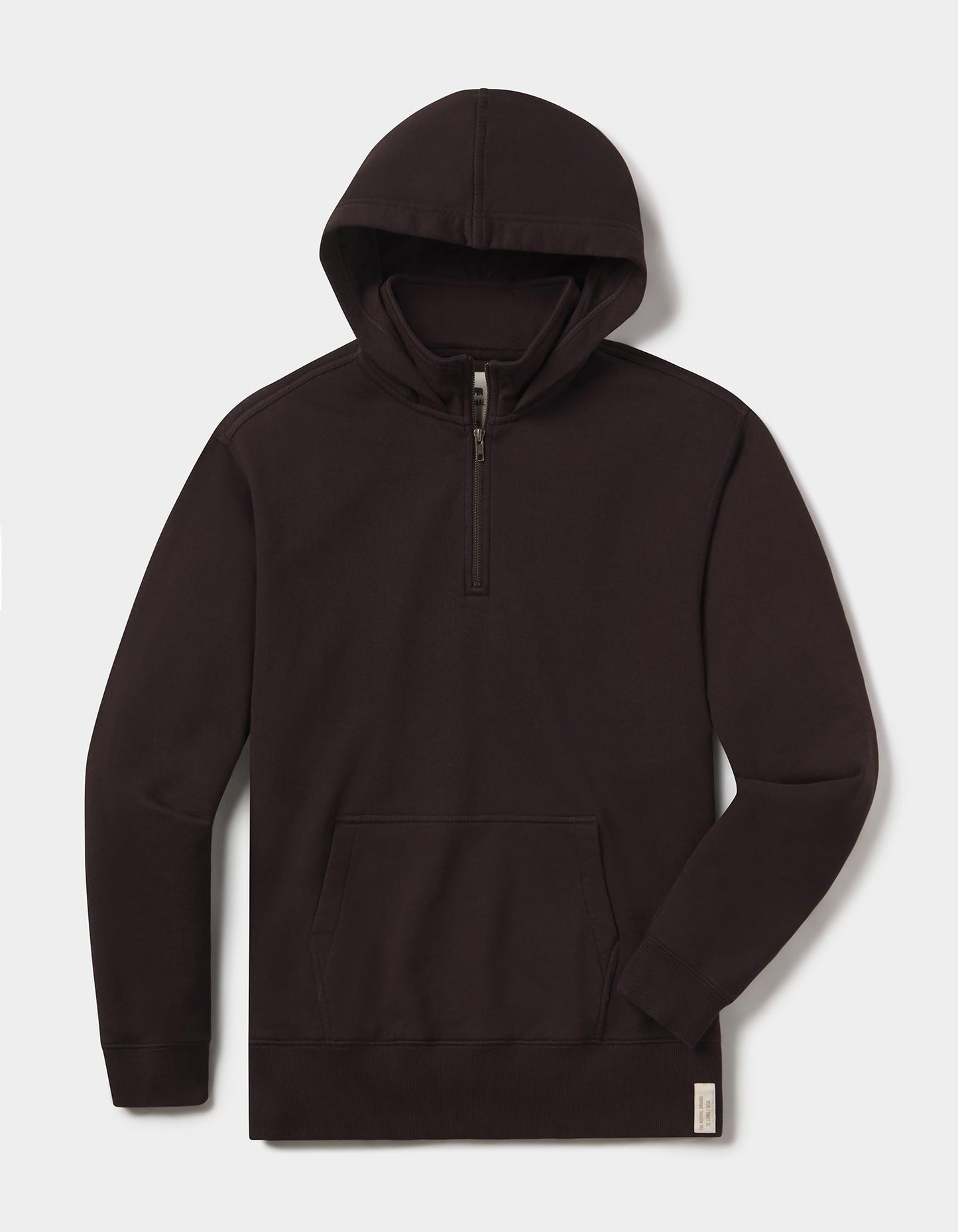 Jackie Premium Fleece Quarter Zip Hoodie in Chestnut