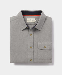 Chamois Button Up Shirt: Light Grey