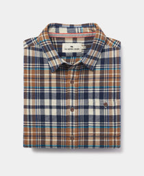 Stephen Button Up Shirt: Cedar Plaid