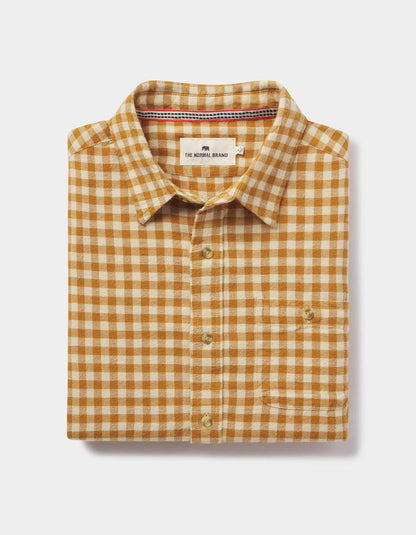 Hudson Double Brushed Flannel in Honey Plaid