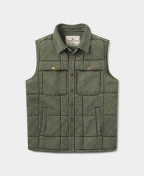 Jackie Premium Fleece Lodge Vest: Laurel Green