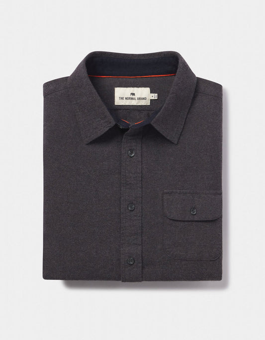 Chamois Button Up Shirt in Phantom