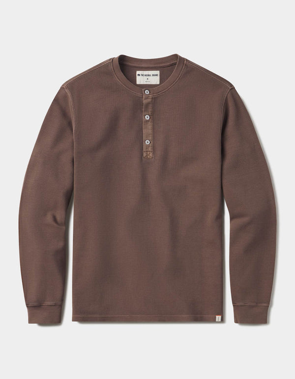 Women's Thermal Long Sleeve Henley Maroon – More Than Just Caps