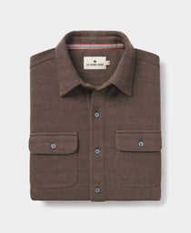 Textured Knit Shirt: Java