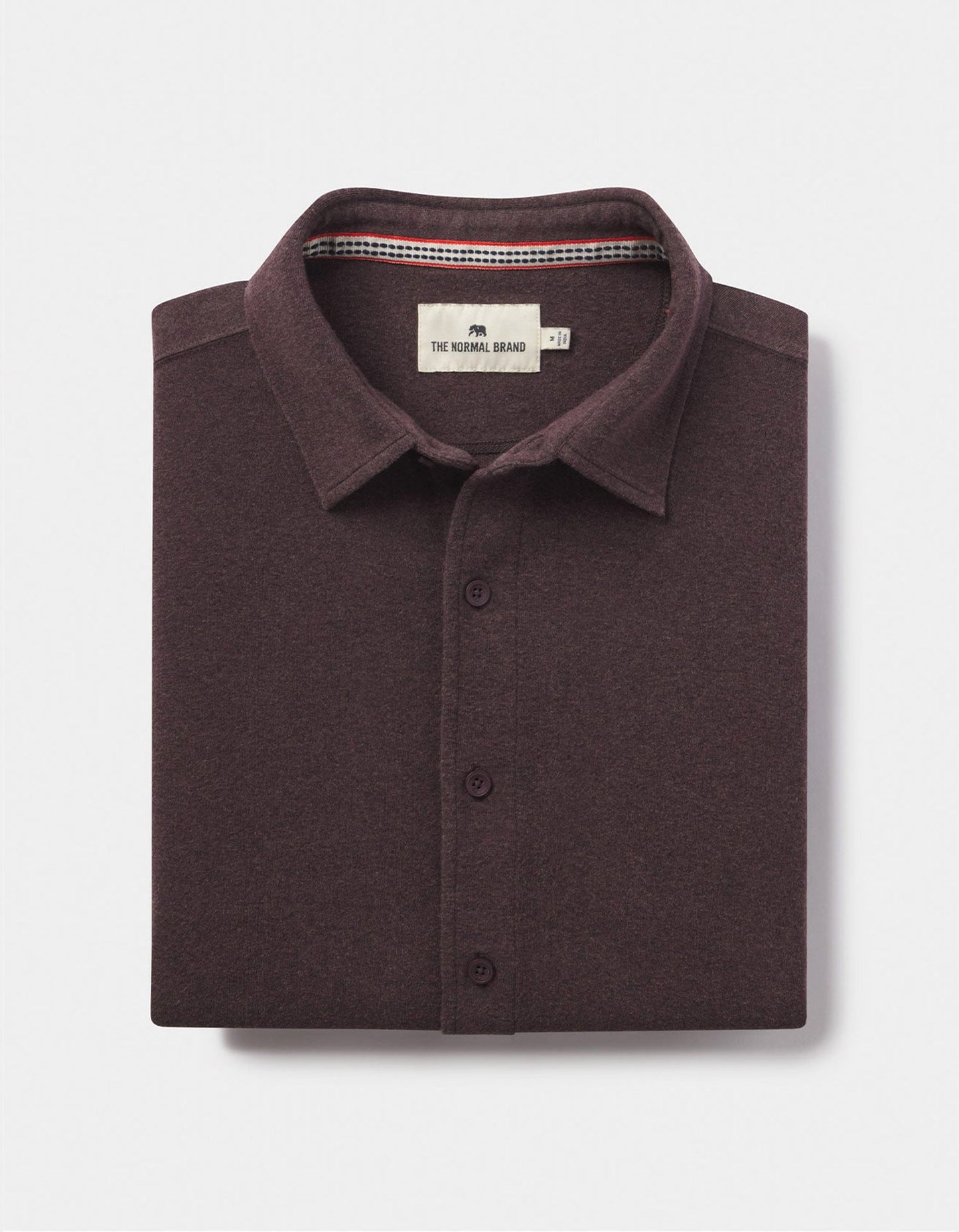 Puremeso Acid Wash Button Up Shirt in Wine