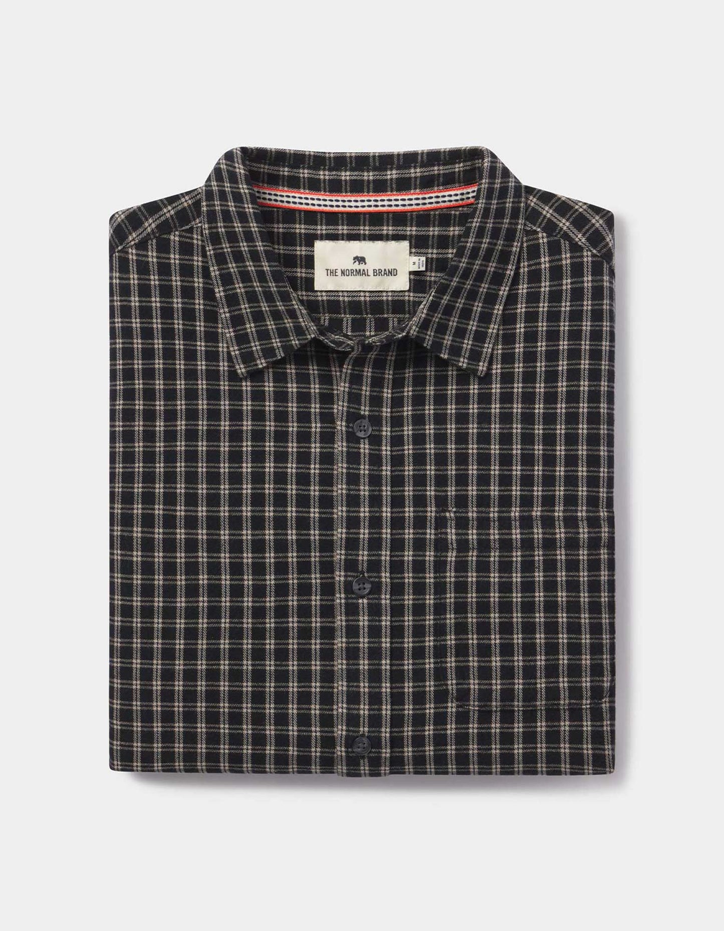 Nikko Button Up Shirt in Black Plaid