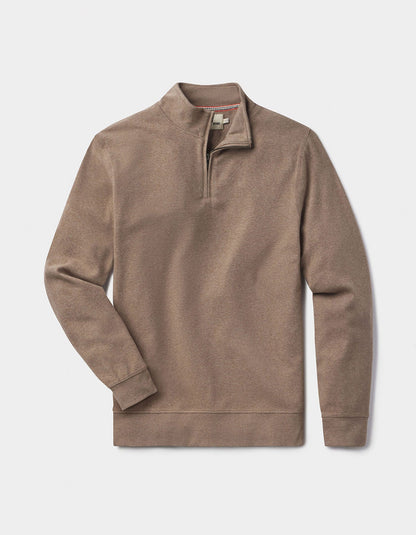 Puremeso Weekend Quarter Zip in Taupe