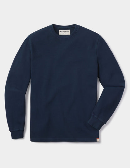 Vintage Thermal Crew in Dark Indigo