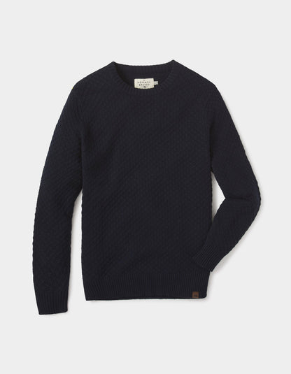 Rib Shaker Sweater in Navy