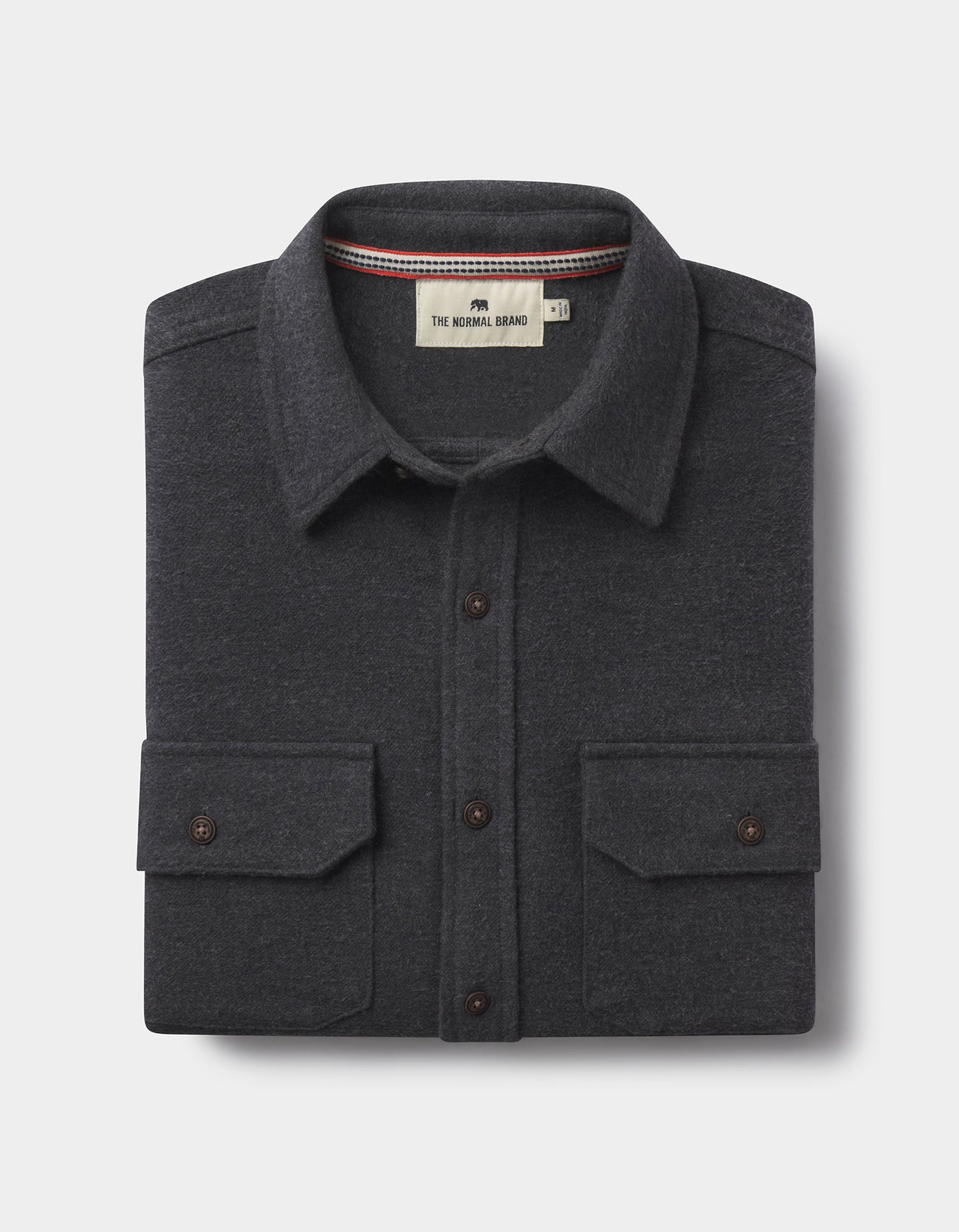 Heavyweight Chamois Overshirt in Heathered Charcoal