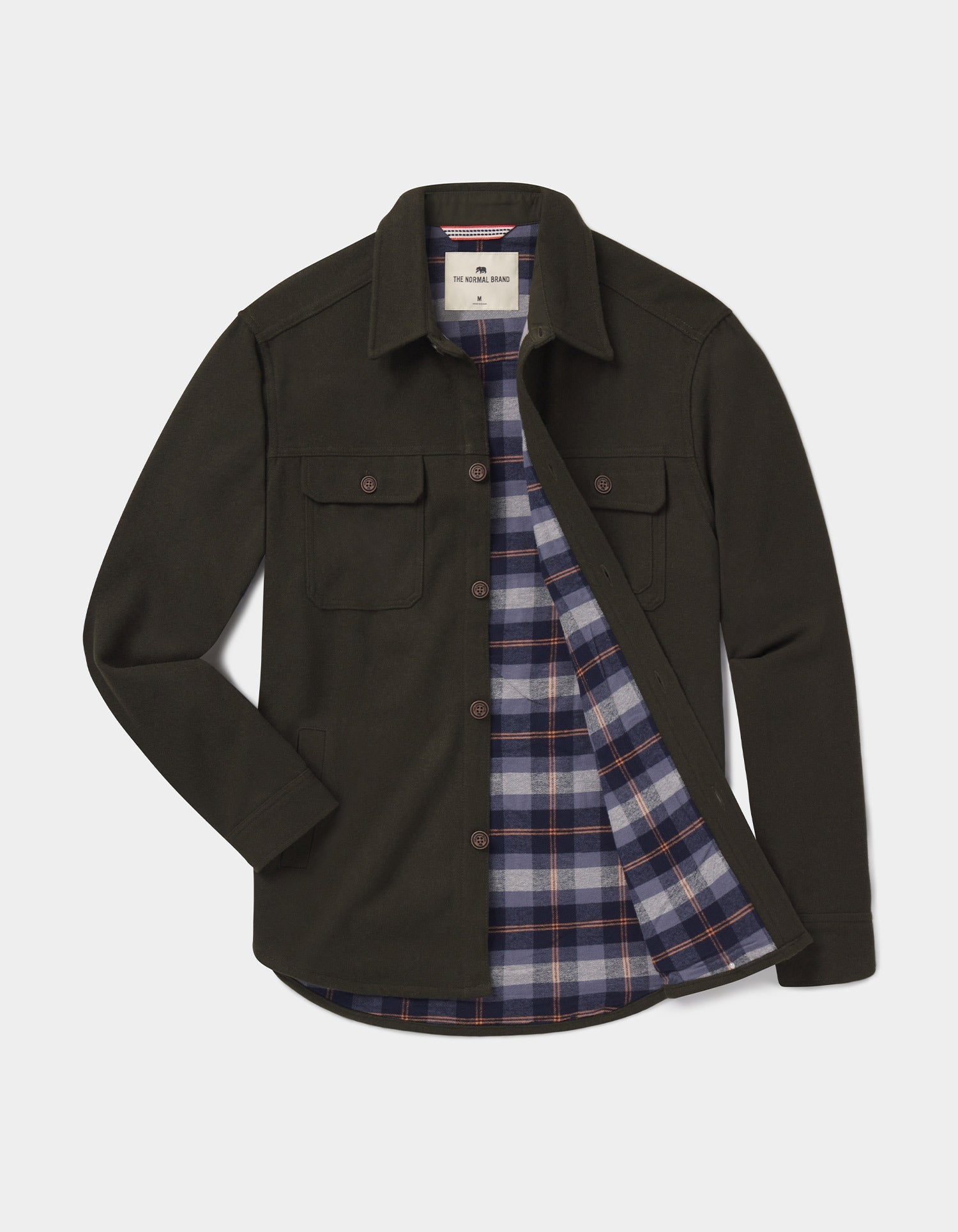 Brightside Flannel Lined Workwear Jacket in Green Green S