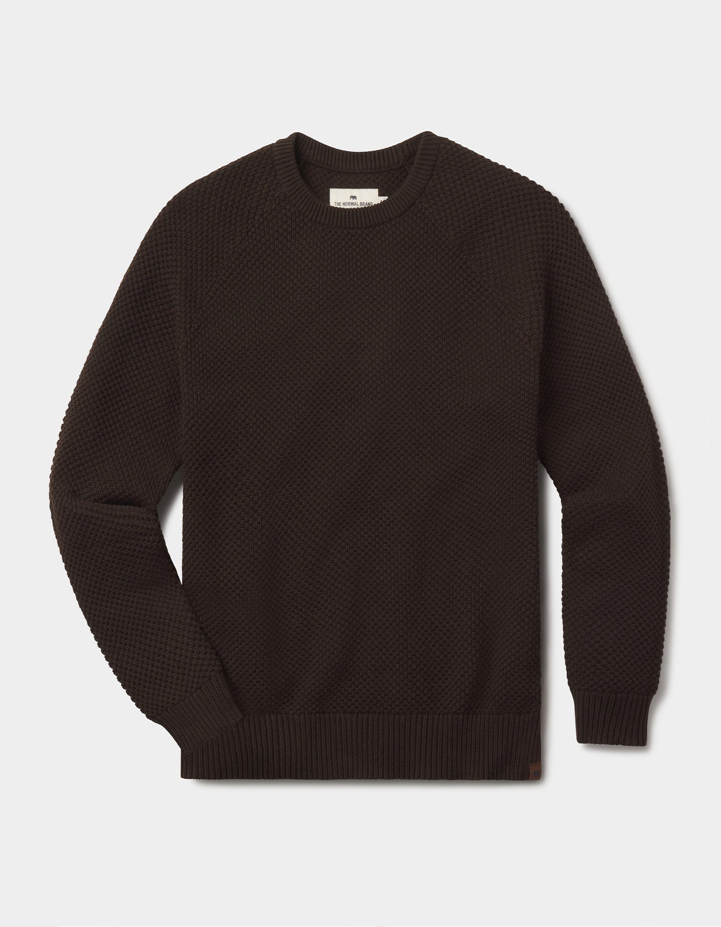 Moss Stitch Crew in Umber