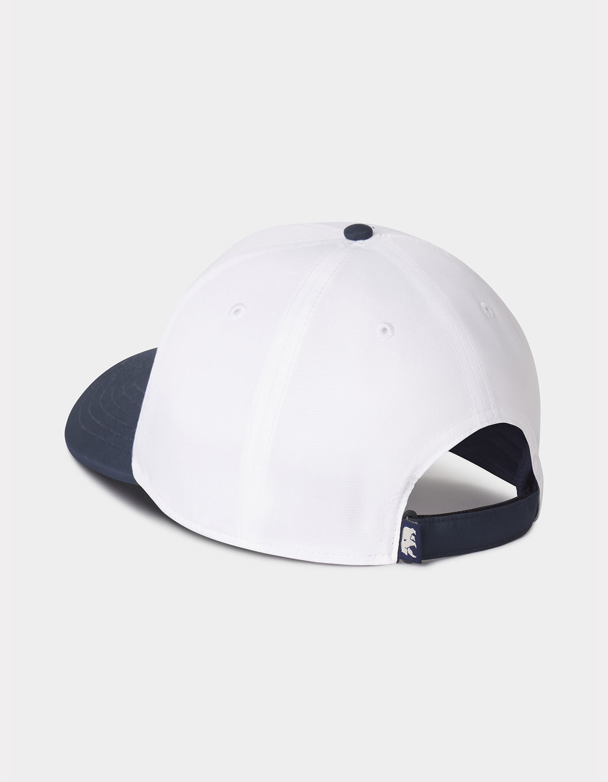 Circle Patch Performance Cap in White/Navy