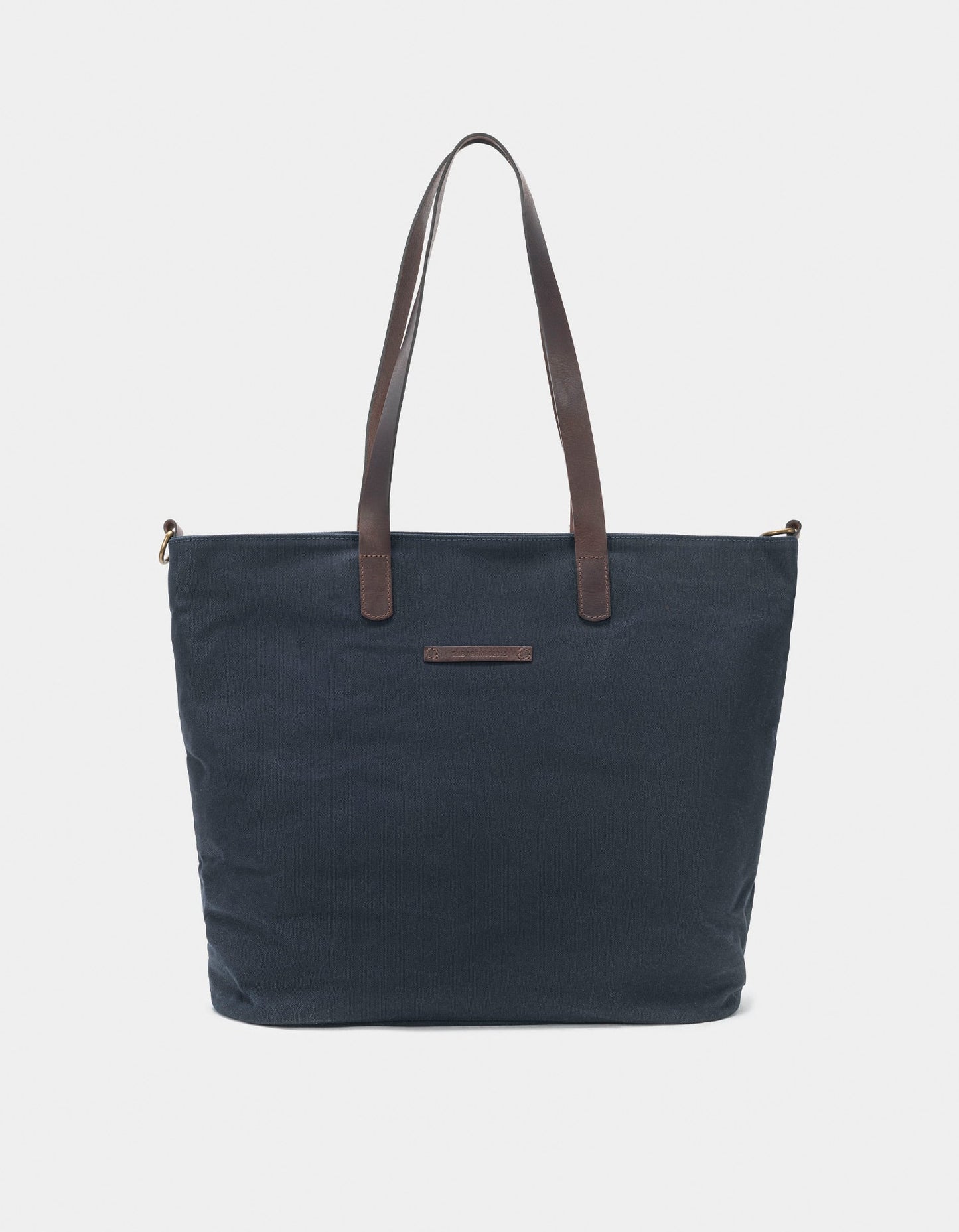 Carry-All Waxed Canvas Tote in Navy