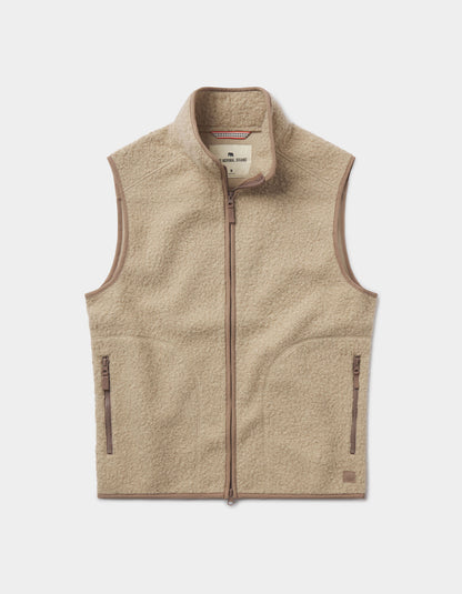 Highland Fleece Vest in Oat