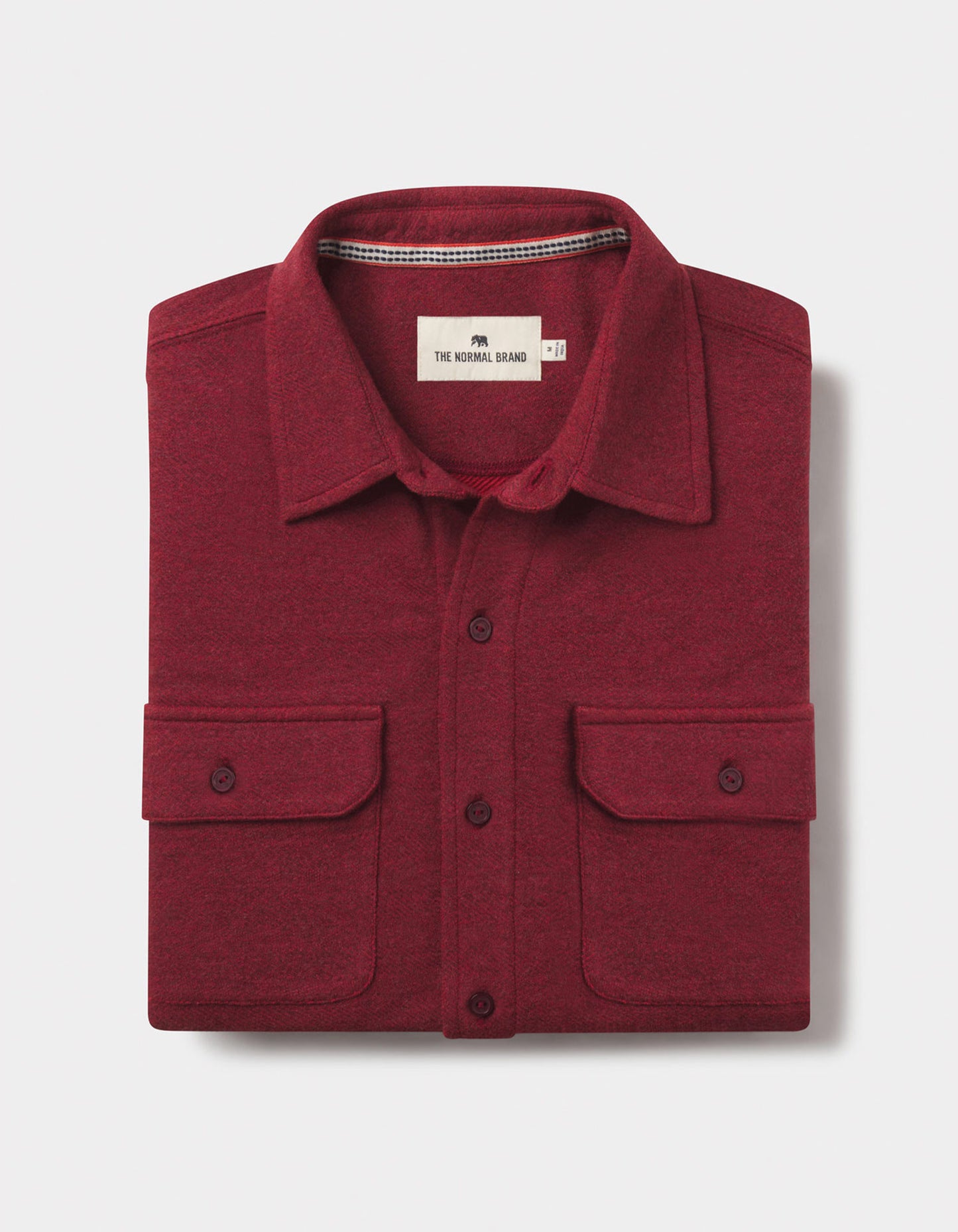 Textured Knit Shirt in Scarlet