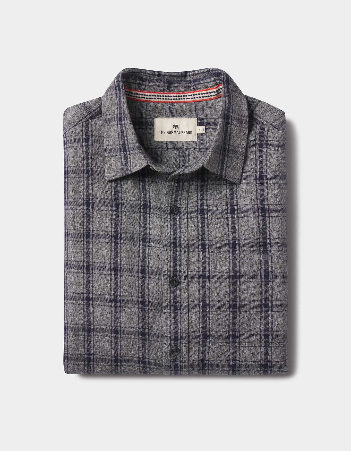 Nikko Button Up Shirt in Ink Plaid