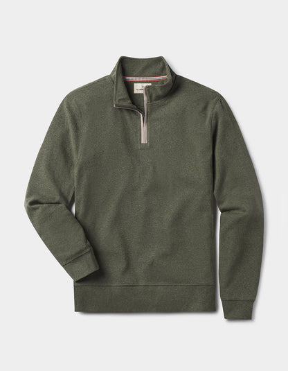 Puremeso Weekend Quarter Zip in Oakmoss