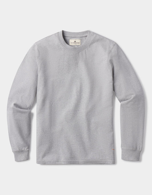 Lennox Jersey Long Sleeve Tee in Heather Grey