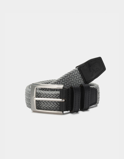 Performance Braided Belt in Grey