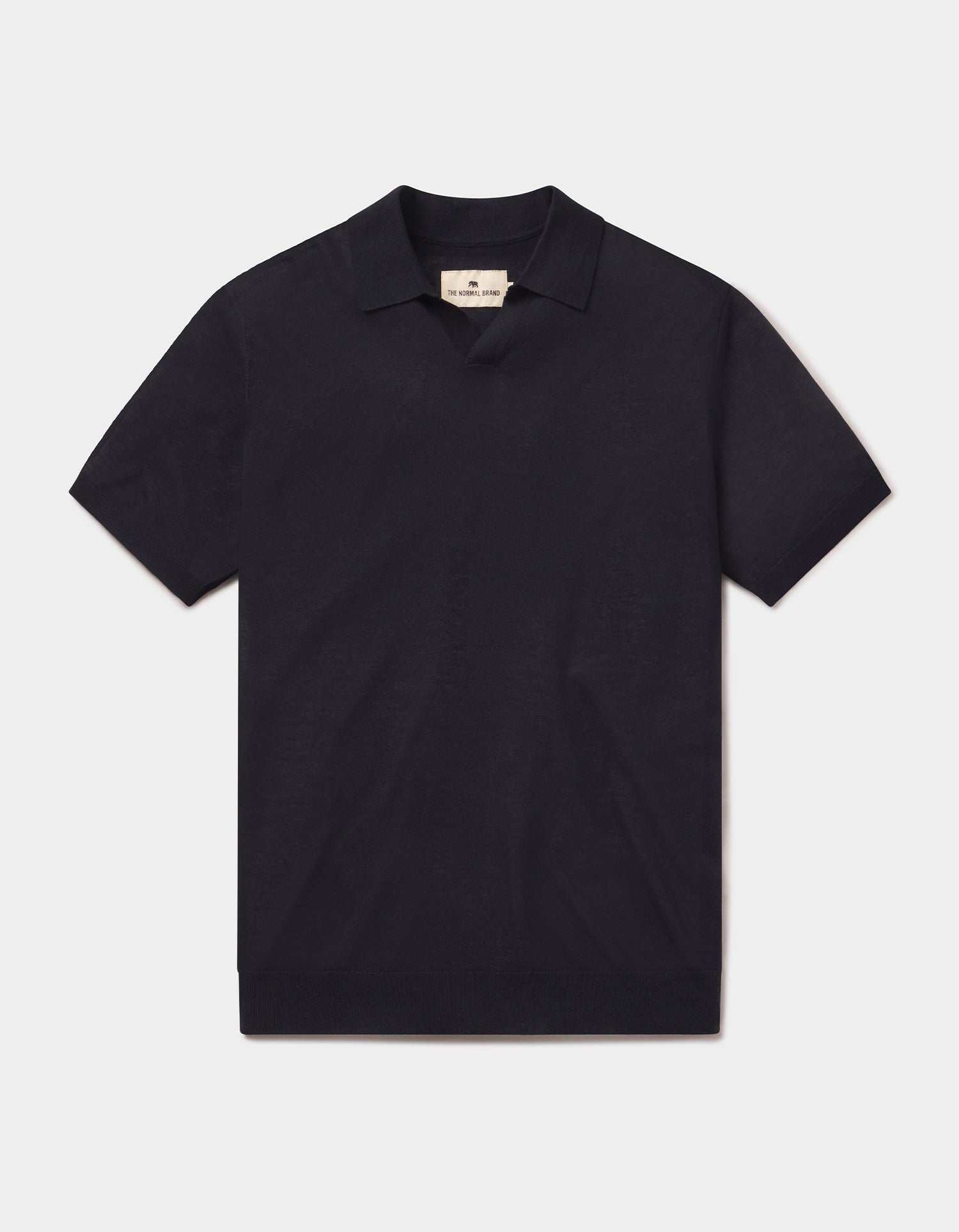 Summer Linen-Blend Polo Navy