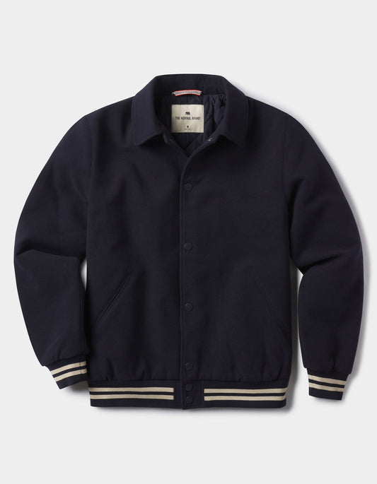 Birdie Varsity Jacket in Navy