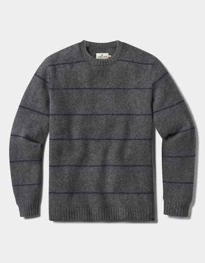 Homebound Crewneck Sweater in Grey Stripe