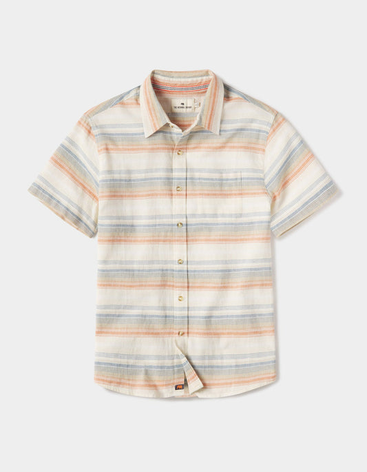 Freshwater Short Sleeve Button Up Shirt in Canyon Stripe