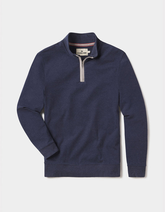 Puremeso Weekend Quarter Zip in Normal Navy