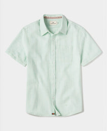Freshwater Short Sleeve Button Up Shirt: Sea Glass