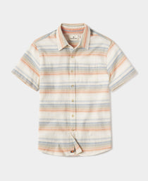 Freshwater Short Sleeve Button Up Shirt: Canyon Stripe