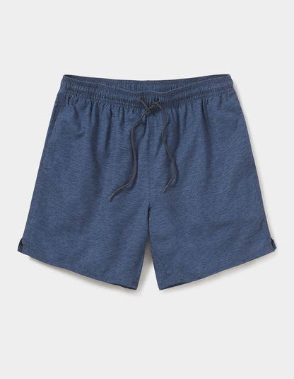 Heathered Hybrid Short in Mineral Blue