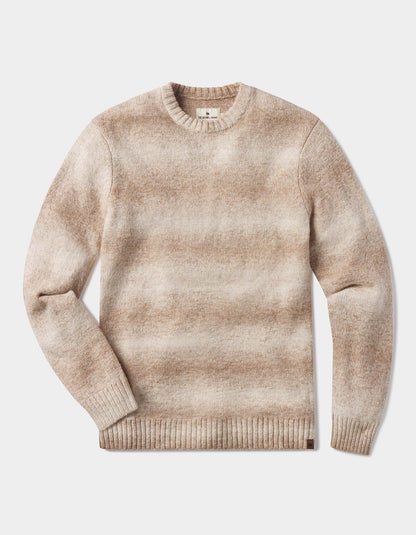 Ombre Crewneck Sweater in Tan