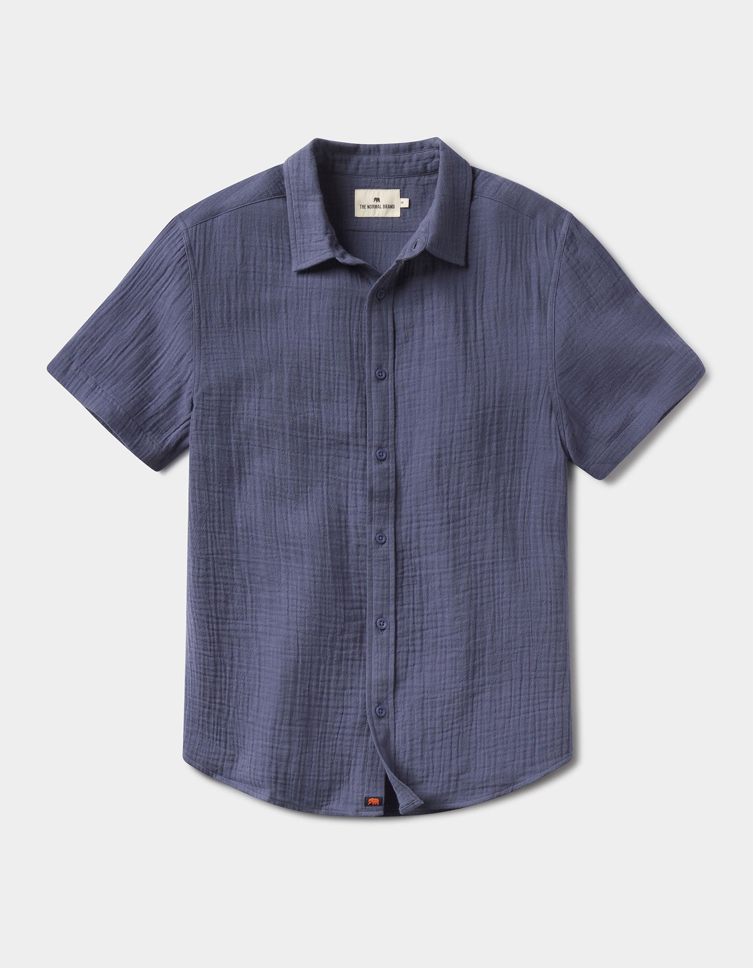 Kalo Short Sleeve Button Up in Vintage Blue M