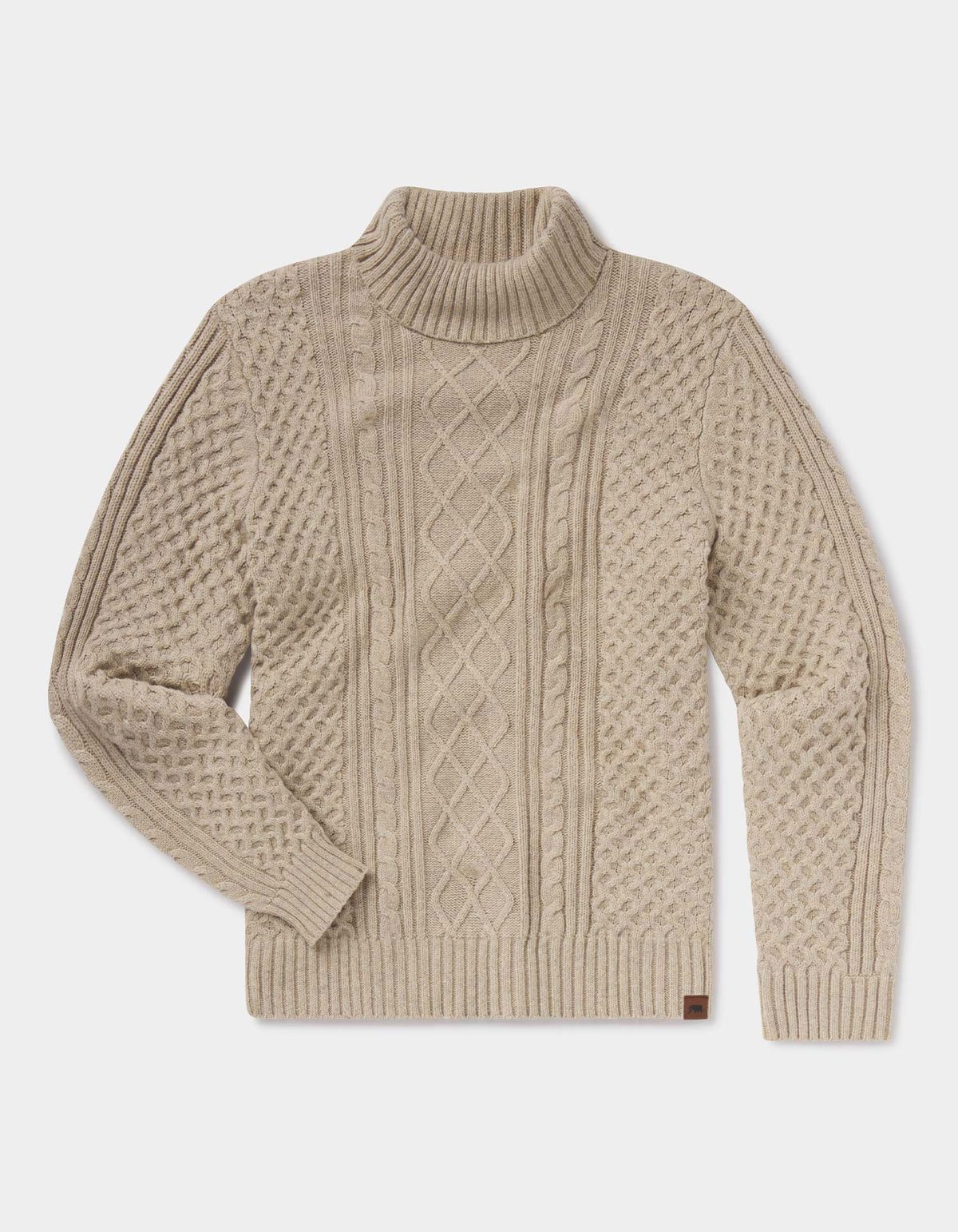 Cable Knit Rollneck Sweater in Oat – The Normal Brand