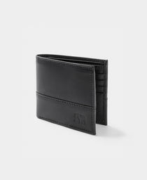 Leather Cash Wallet: Black