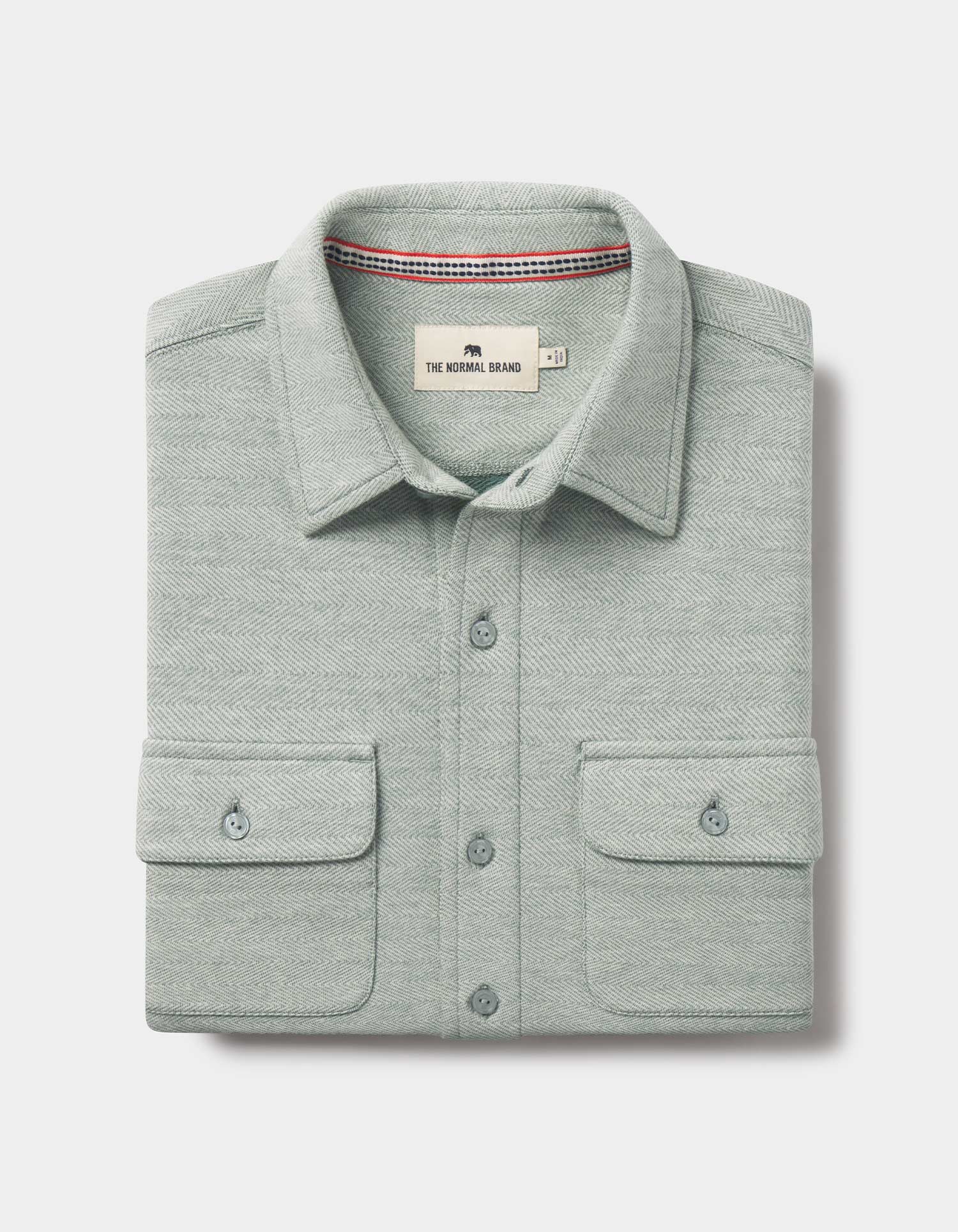 Textured Knit Shirt in Juniper – The Normal Brand
