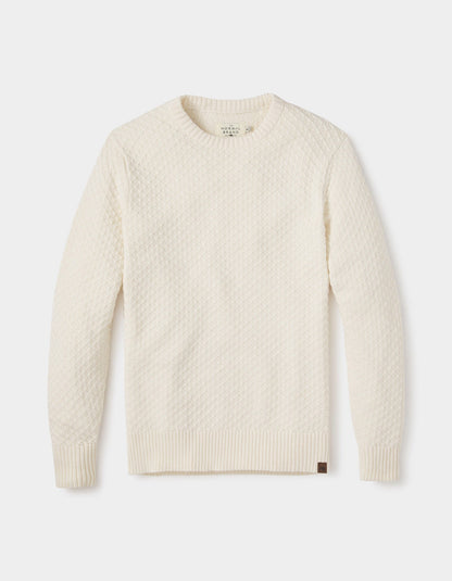 Pique Stitch Crew in Ivory