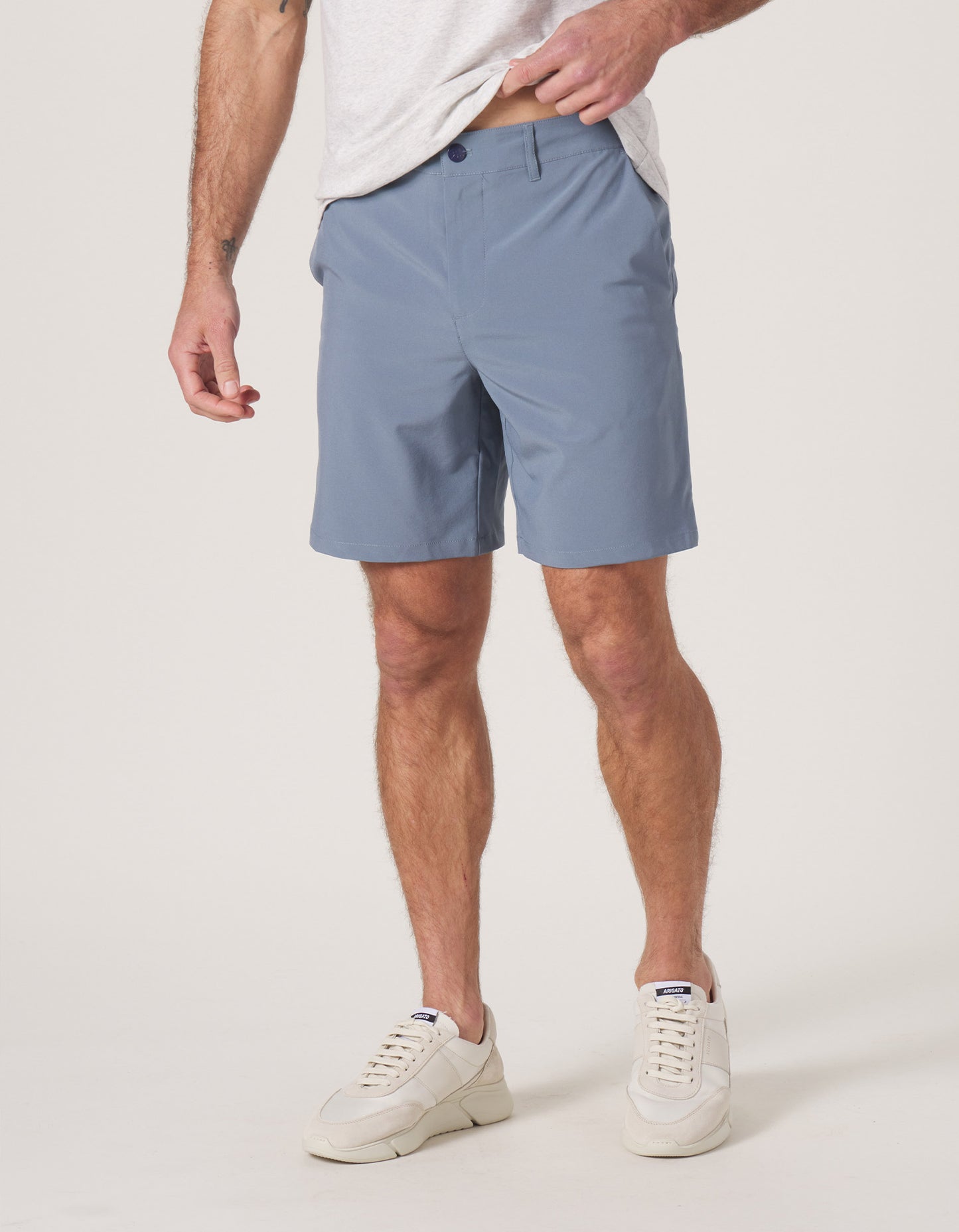 Hybrid Short in Mineral Blue