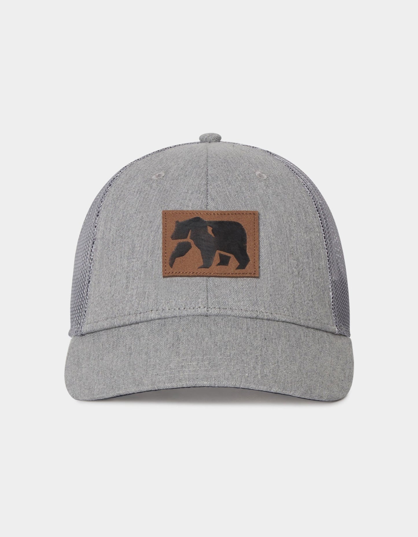 Leather Patch Dano Hat in Grey