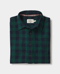 Jackson Button Up Shirt: Green Check