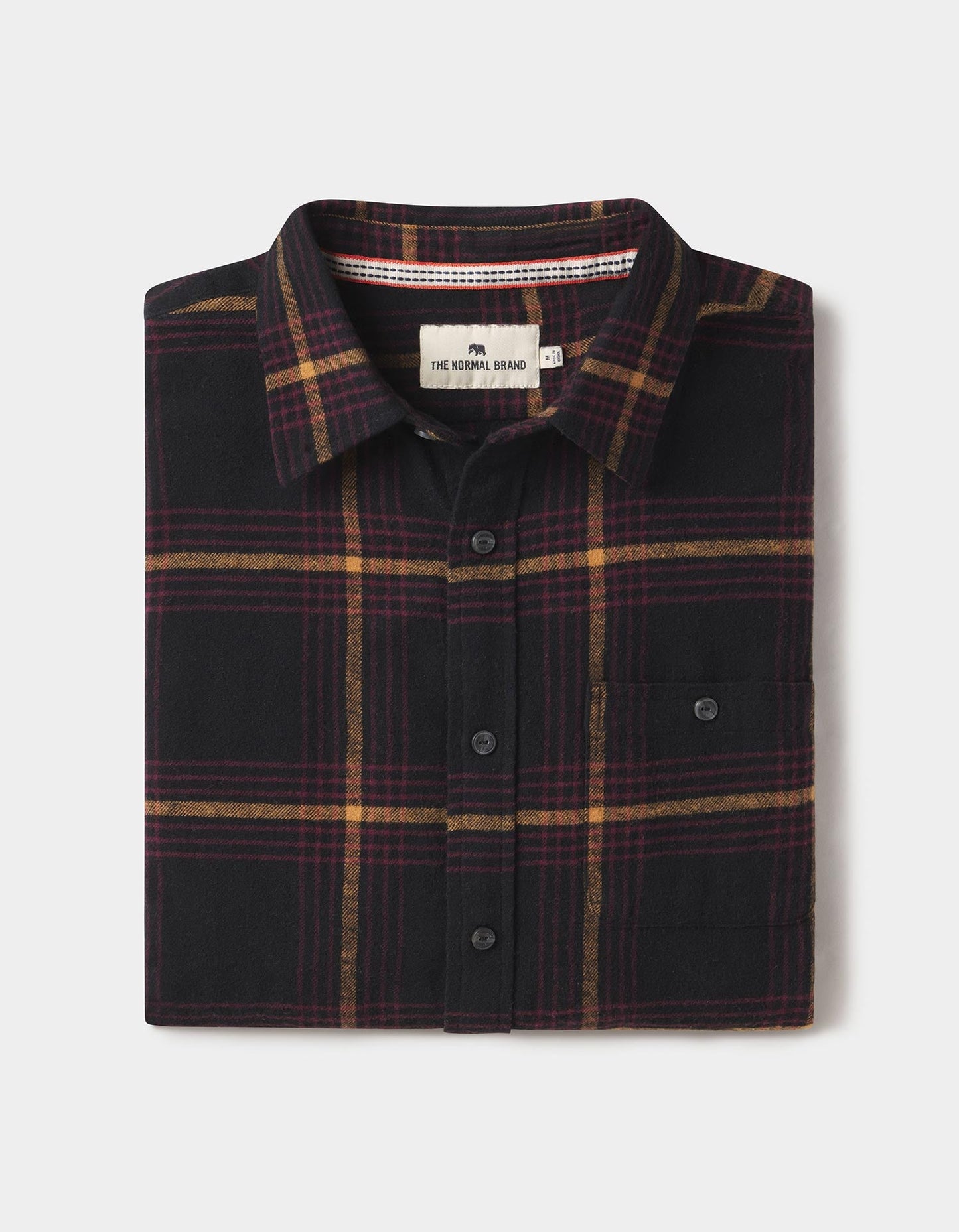 Hudson Button Up Shirt in Black Plaid